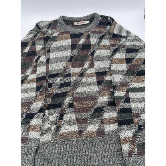 Vtg Jantzen Sweater Made In USA Size LT MultiColor 80s 99s Pullover Geometric - Picture 1 of 5